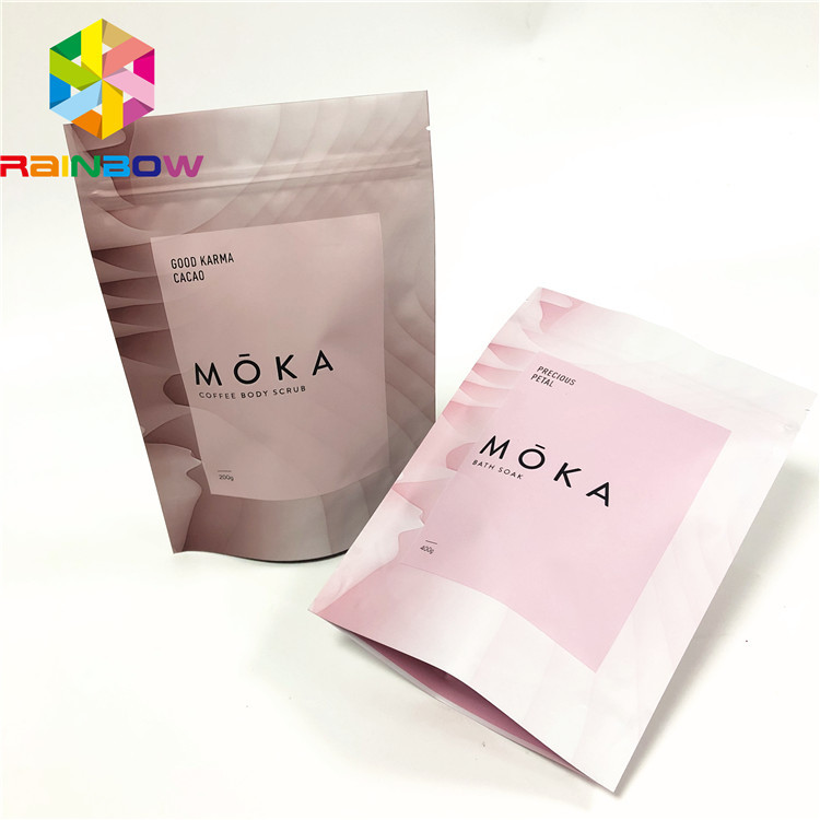 Kualitas Tinggi Biodegradable Bau Bukti Matte Hitam Ziplock Plastik Kemasan Tas