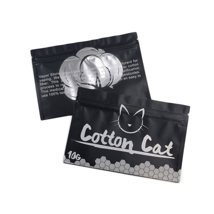 CBD Cat Food Dog Food Packaging Bags Silver Aluminium Foil Bag Dengan Ritsleting Pengaman Anak