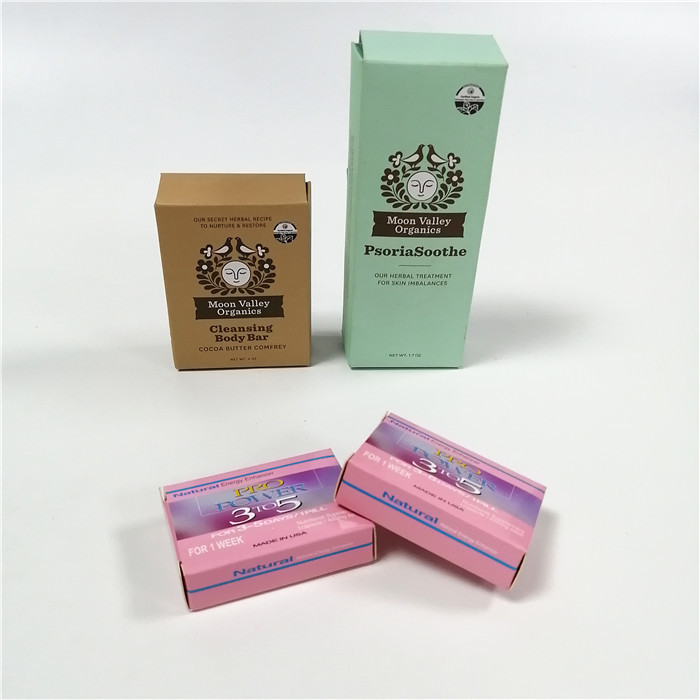 Kotak kertas cetak kustom kemasan Kotak Hadiah Kotak sabun Hot Stamping UV Coated