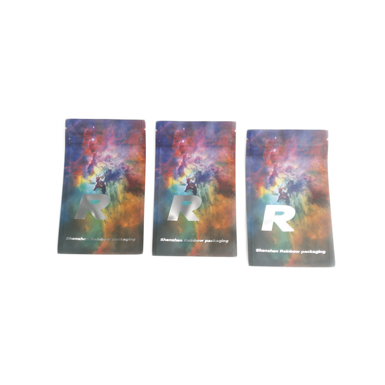 50mg 70mg 125mg Child Proof Small Mylar Bag Disesuaikan Bau Bukti Matte Candy Ziplock Makanan Plastik Gummies Sliver Bags