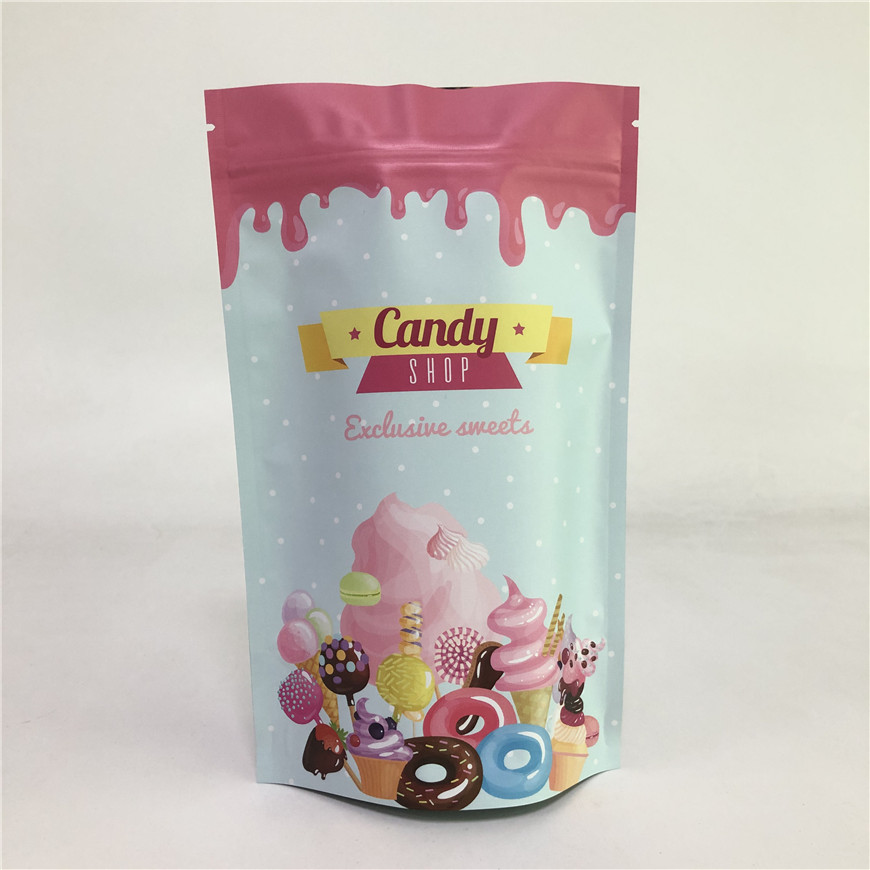 Food Grade Stand Up Ziplock Pouch Plastic Mylar Candy Tas Kemasan Gurun Makanan