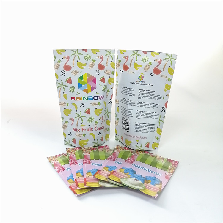 Kemasan Teh Laminated Foil CMYK Mylar Zipper Bags