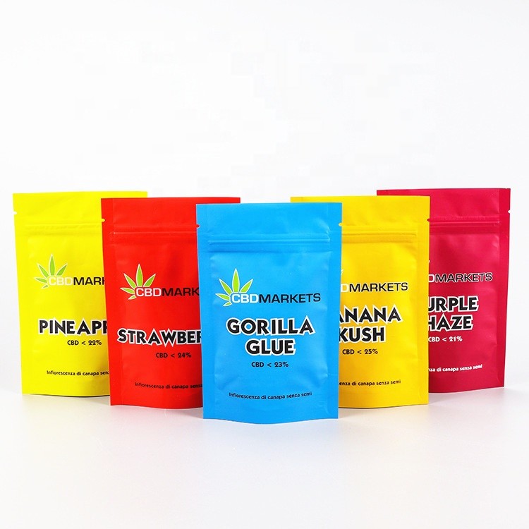 Kantung Stand up Mylar dari Weed CBD VMPET 180mic