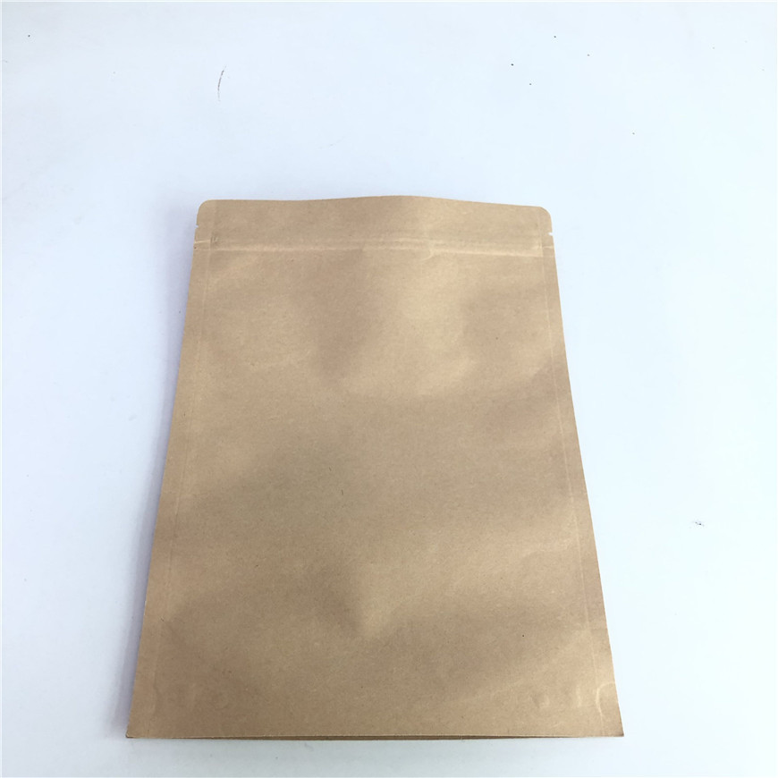 Stock Kraft Paper Bag 250g 500g Coffee Packaging Bag Stand Up Paper Bag Untuk Coffe Tea Food Nut Snack