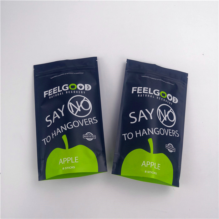 Snacks Food Mylar 110mic Zipper Standing Pouches Logo Disesuaikan