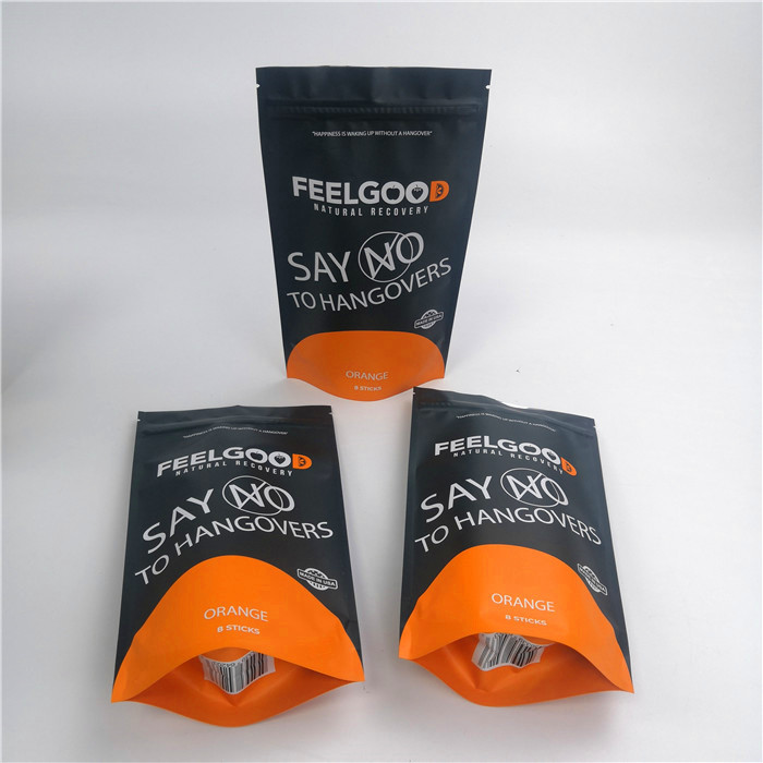 Snack Mylar 120mic Zipper Standing Pouches 20 * 15 * 8cm Untuk Makanan