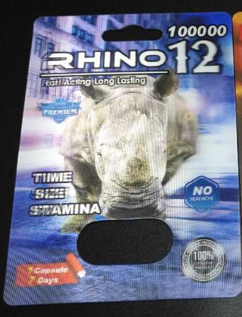 Kartu Kemasan Pil 3D CMYK Rhino 69 3D yang dapat didaur ulang