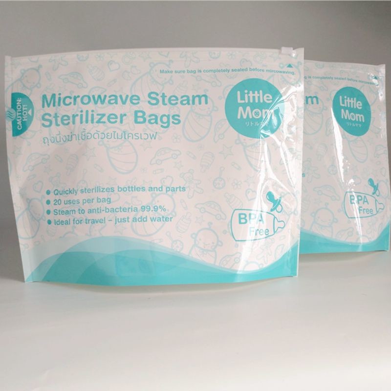 150 Micron PET Microwave Sterilizer Bags Untuk Botol Susu Bayi