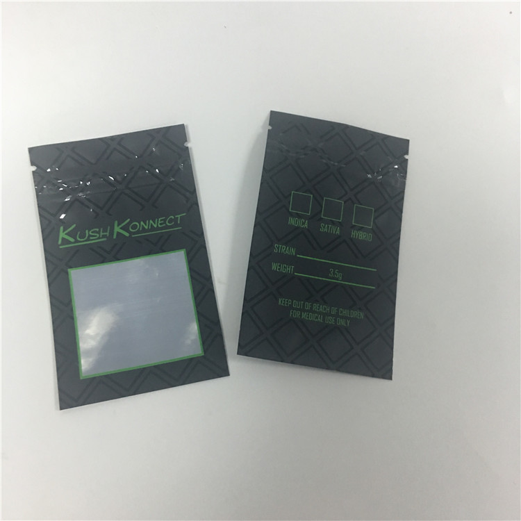 Cetak UV KUSH PE Cegah anak-anak membuka kantong tembakau dengan jendela