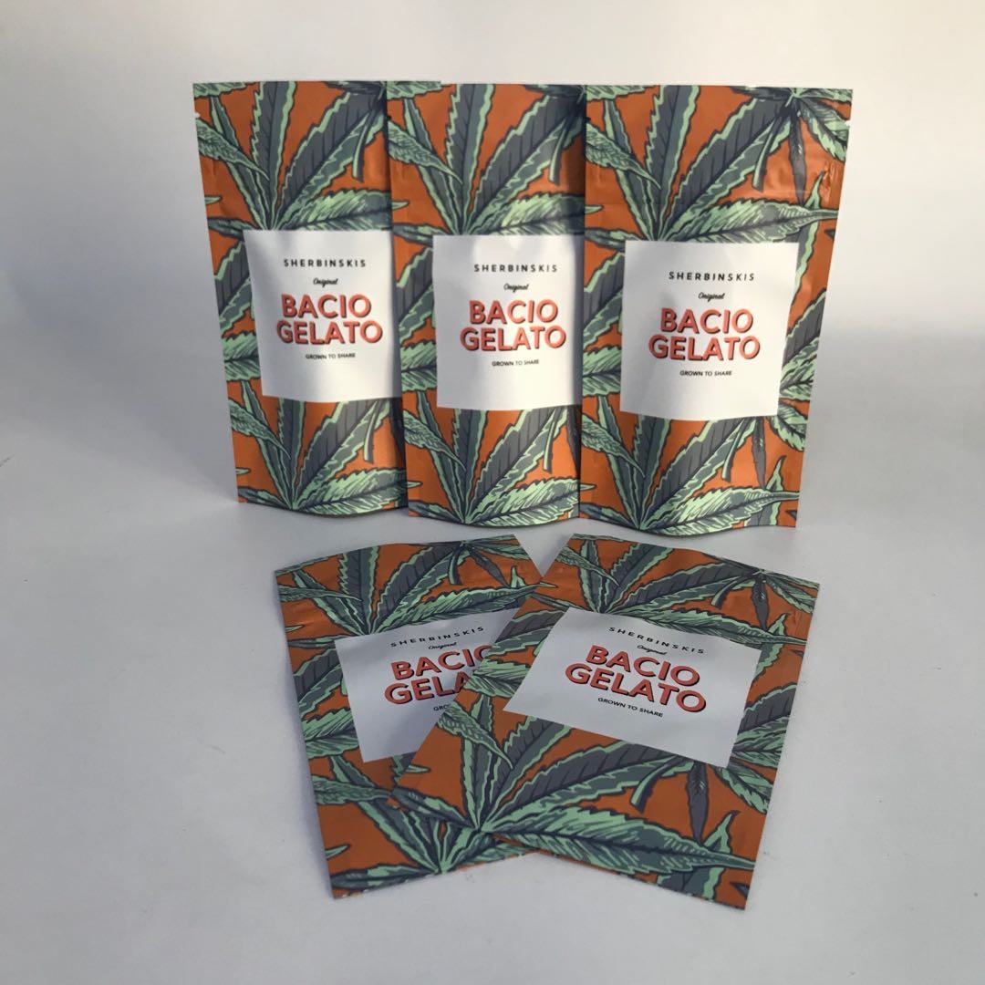 Kustom Diterima Aluminium Foil Matte Berdiri Tas Kemasan Cannabsis