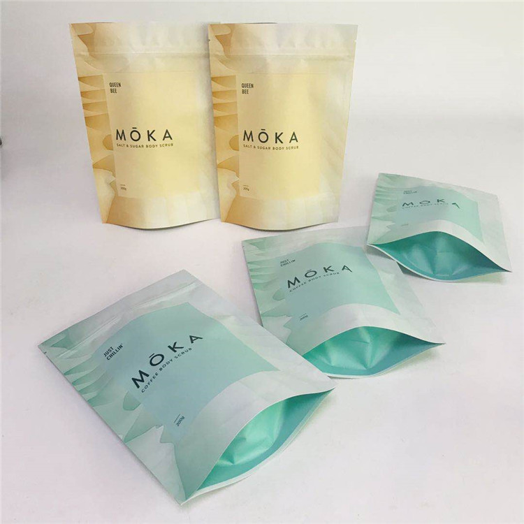 Tas Kemasan Lulur Tubuh Pencetakan Digital Tas Kemasan Garam Mandi Matte Aluminium Foil
