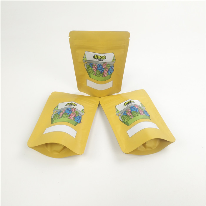 Kantong Kemasan Ganja Herbal Bukti Bau Disesuaikan 3.5g Soft Touch Childproof Cookies Packing Mylar Bag