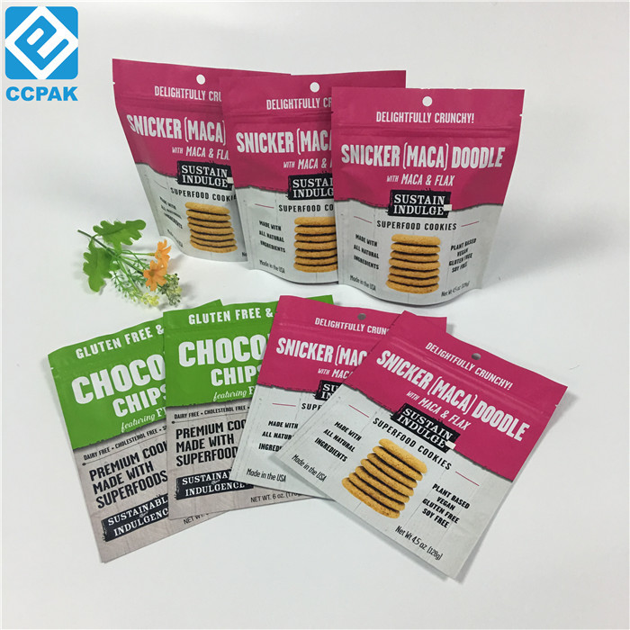 Tas Kantong Makanan yang Dapat Ditutup Kembali dengan Tas Pakcgaing Zip Lock untuk Buah Kering Kacang