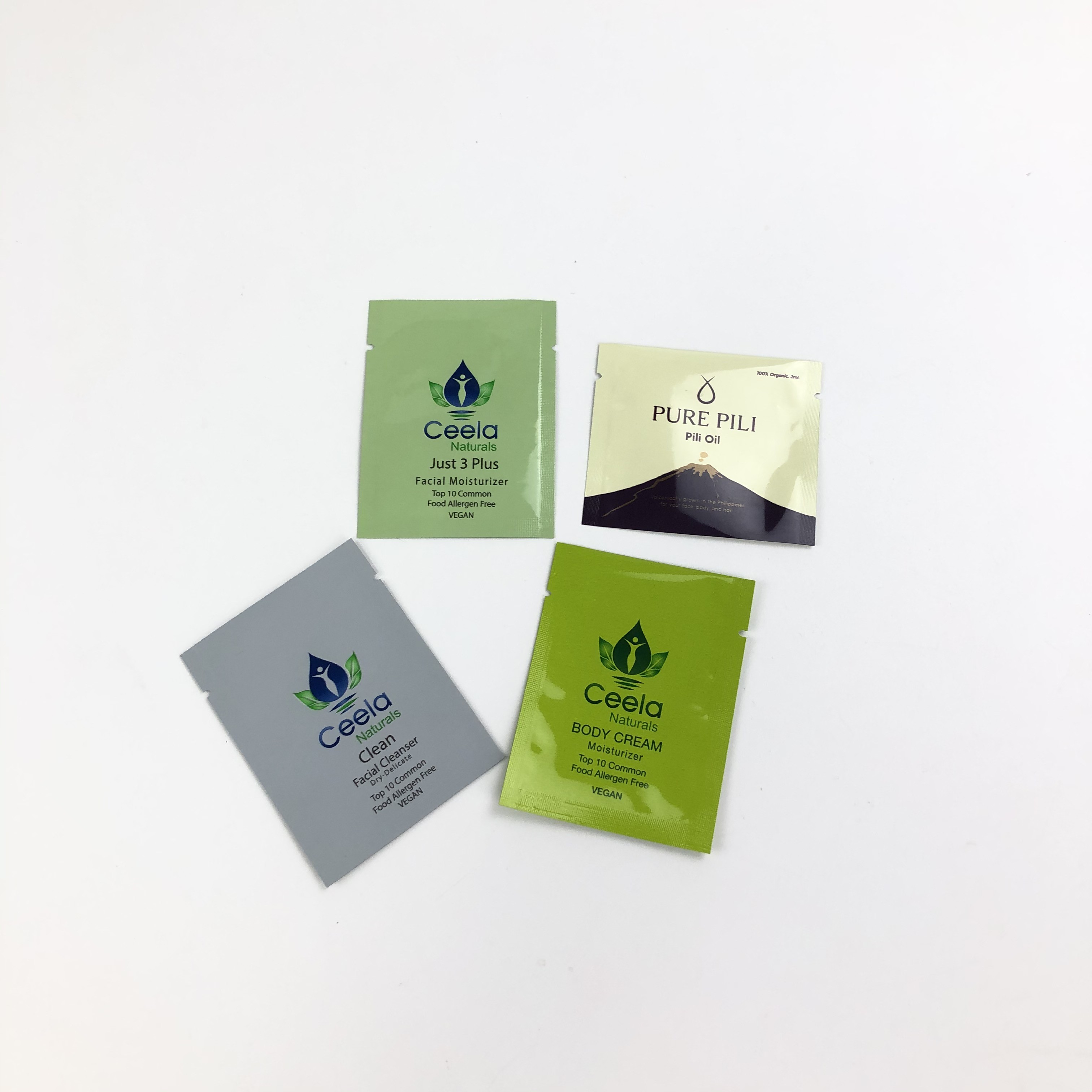 Grosir grip seal tas kantong sampel glossy mylar foil untuk perawatan kulit / bubuk / kemasan kapsul