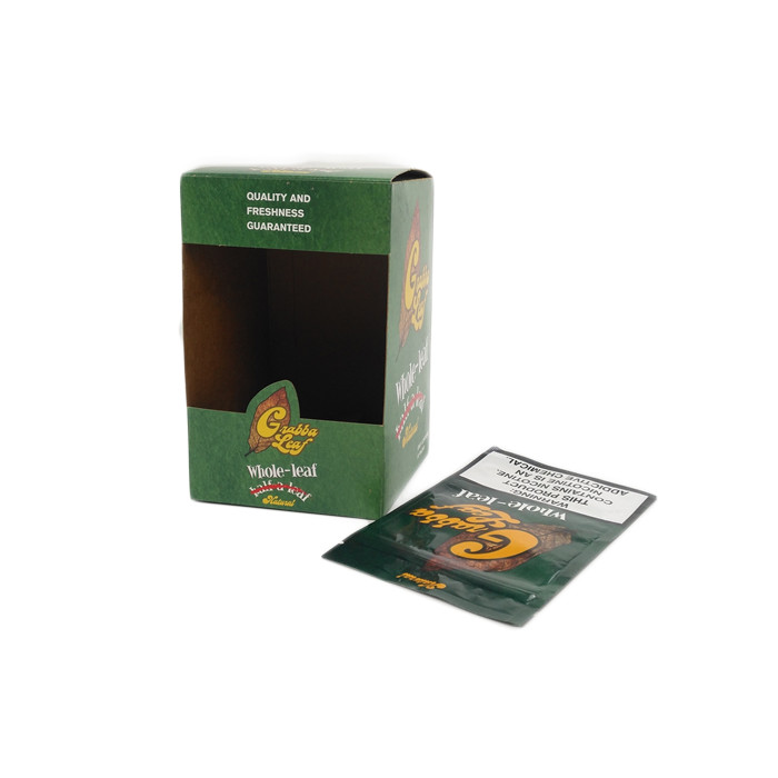 Custom Printed Aluminium Foil Natural Grabba Leaf Wraps Package Bags Dan Display Box Untuk Pembungkus Daun Bunga Kering
