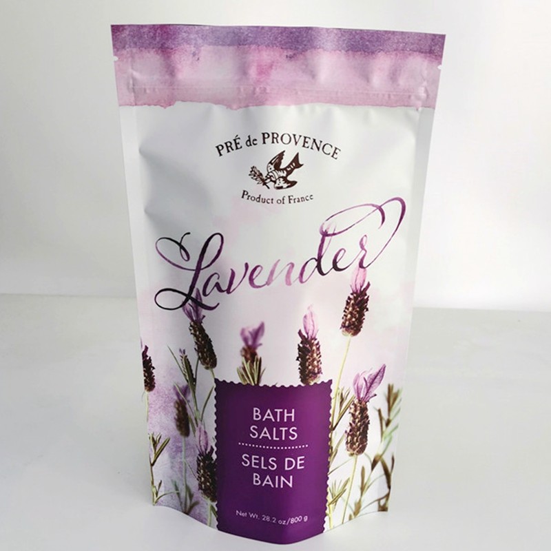 Sampel Gratis Digital Printing Bath Salt Packaging Bags Kantong Stand Up yang Dapat Ditutup Kembali 200G Coffee Body Scrub Bag