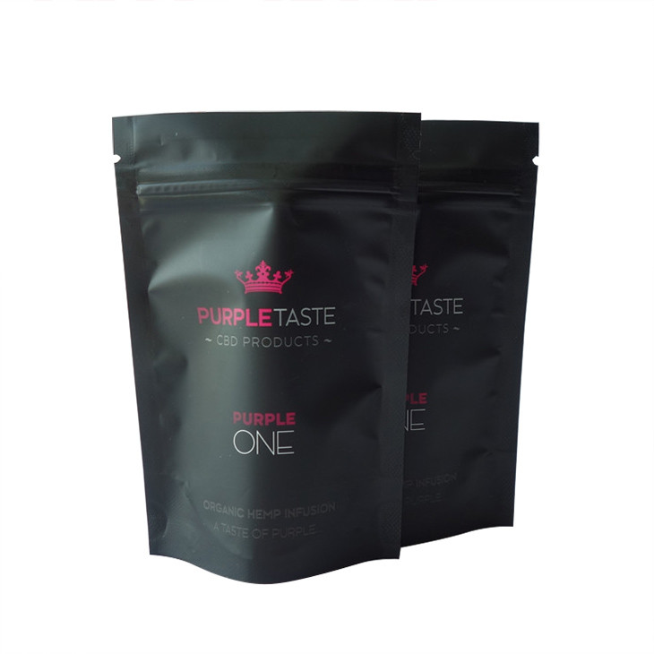 14g 28g Smell Proof Printed Foil CBD Mylar Bag Dengan Ziplock