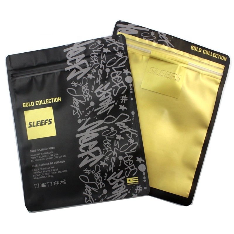 Cetak Logo Promosi Zipper T-shirt Zip lock Transparan Opp Packaging Garment Polybag