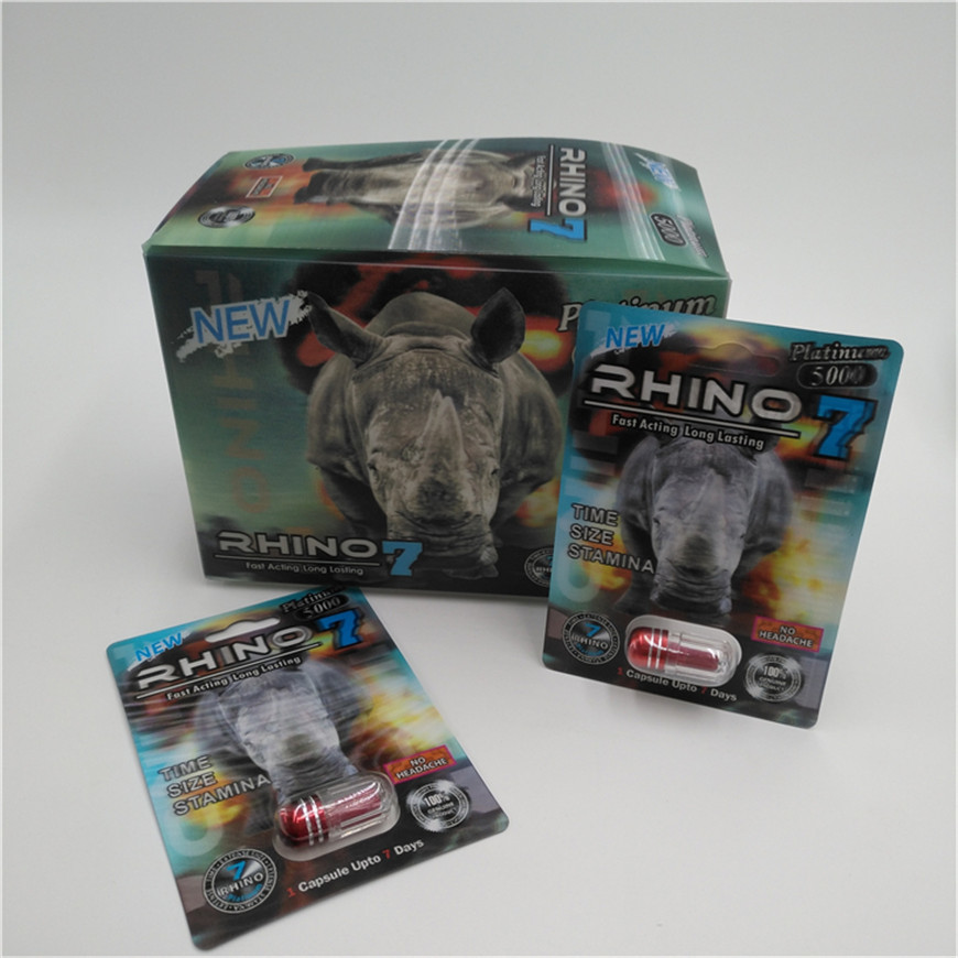 Kartu Rhino Sex PillPackaging 3D Card Hot Sale 30000 Rhino Sexual Pill Box Baru Tersedia