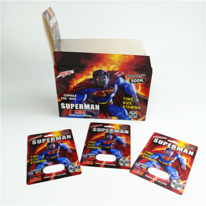 350g Karton Gravnre Printing Kemasan Kartu Blister Untuk Pil Seks