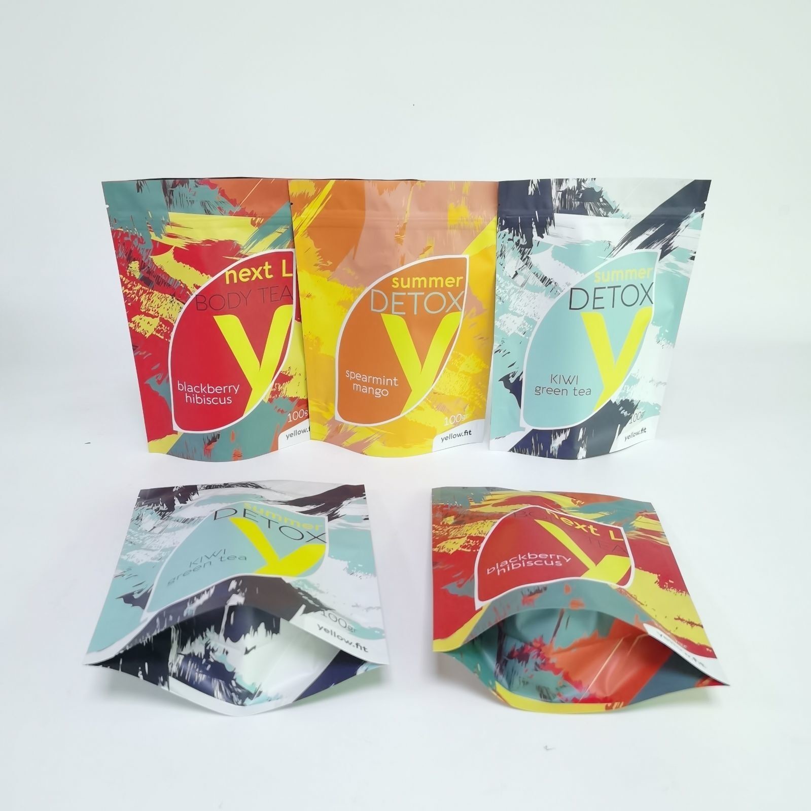 Matte CMYK VMPET Aluminium Foil Tea Bags 50micron Untuk Teh Hijau