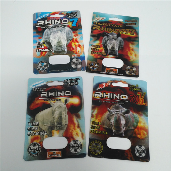 Gold Rhino 285K 8.9x12cm 0.6mm PET Single Hole 3d Cards