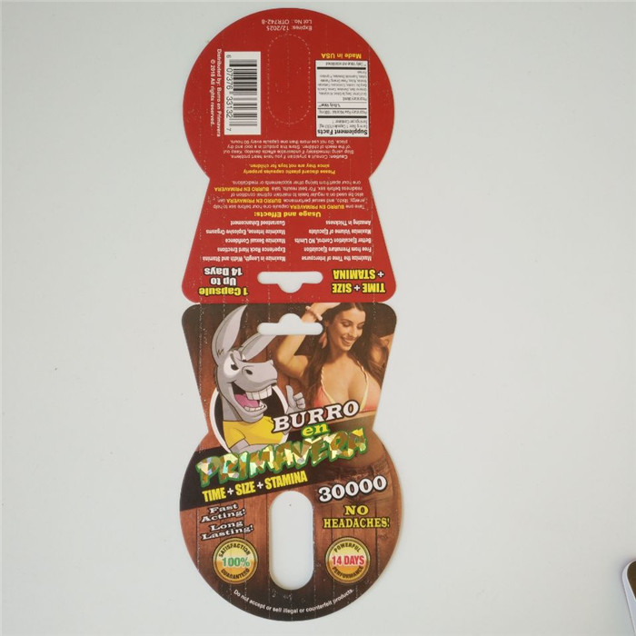 Hologram Hot Stamping Capsule Packaging Card Rhuno 100K