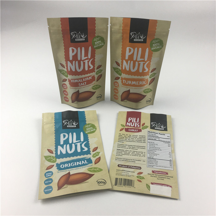 Foil Laminated Resealable Mylar Ziplock bag Doypack Matcha Tea