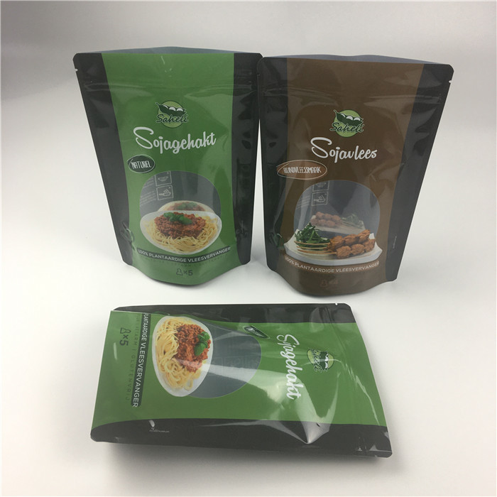 120micron CMYK Soya Beans Packaging Bag 170 * 260mm Clear Window