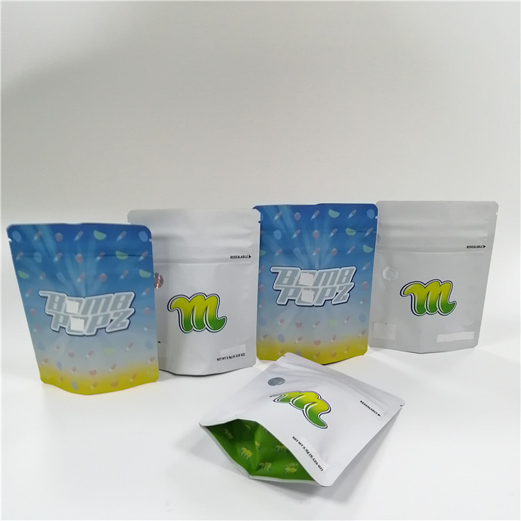 Sugar Zip Lock Mylar Stand Up Kantong Plastik Pencetakan UV Bukti Bau