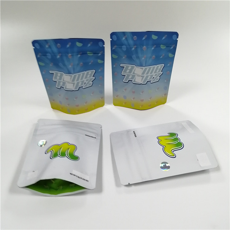 Mylar Digital Printed Stand Up Pouches Dengan Ritsleting