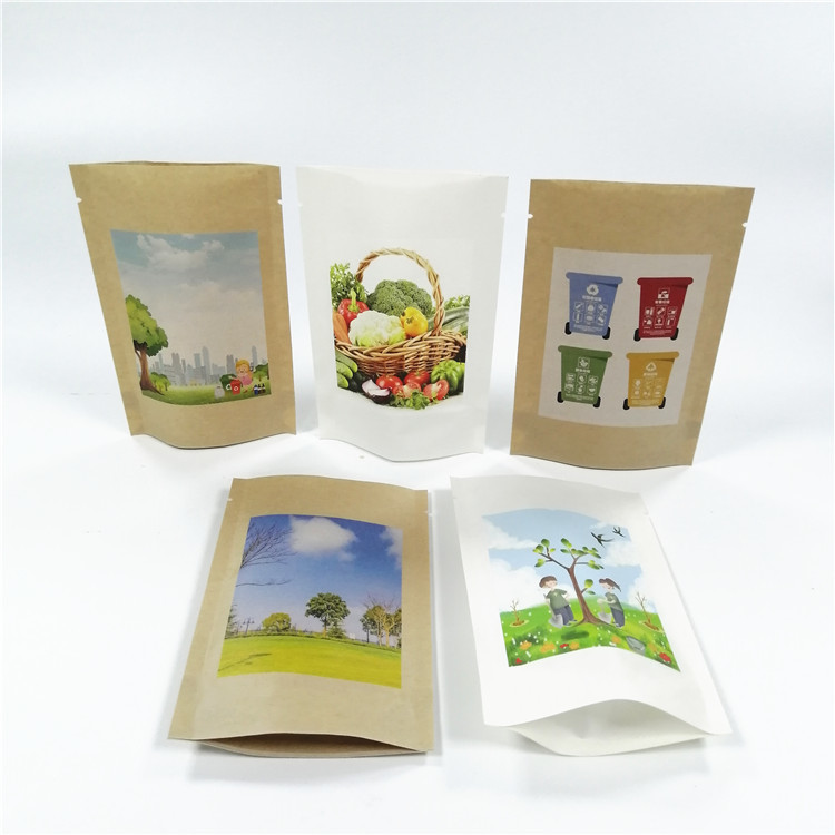 Kertas Kraft MOPP VMPET Berdiri Tas Ziplock 18x26cm