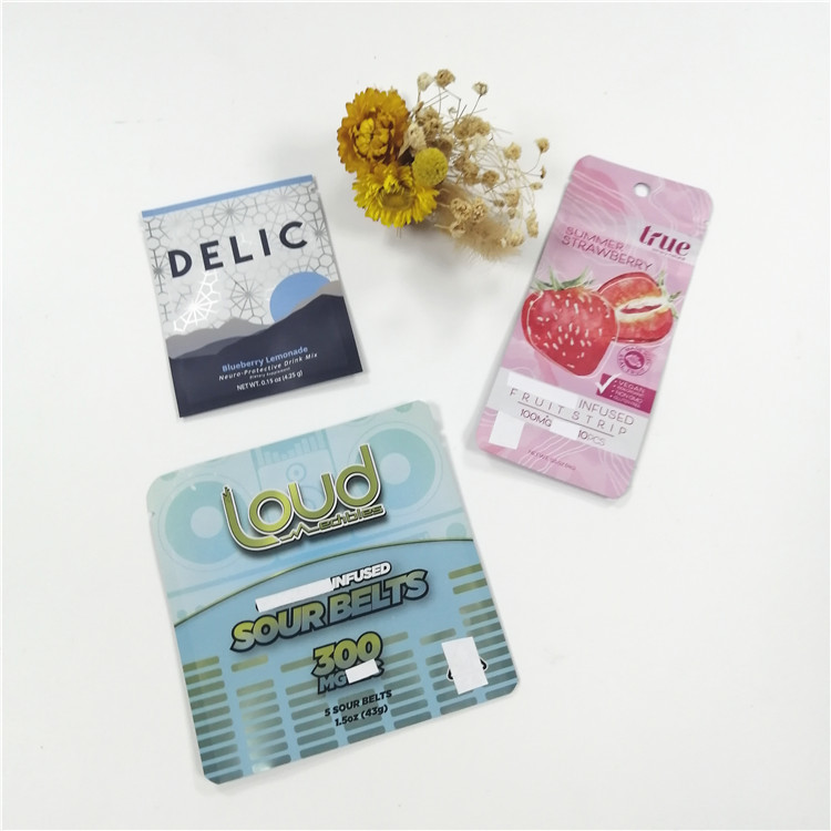 3.5g CB TH 100mircon CMYK Tas Kemasan Pencetakan Metalik