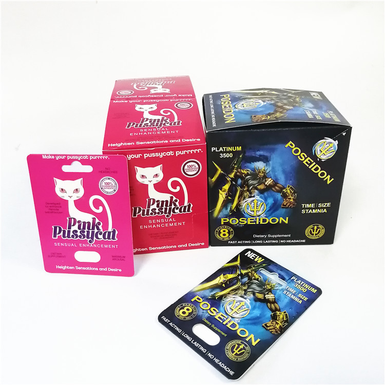 Rhino 69 CMYK Plastic Blister 3d Cards Male Enhancement Pill