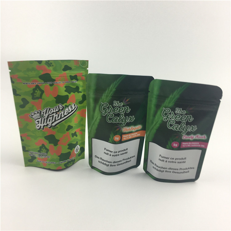 Logo Kustom Permen Plastik Edible Mylar Foil Pouch Packaging Printed Reusable