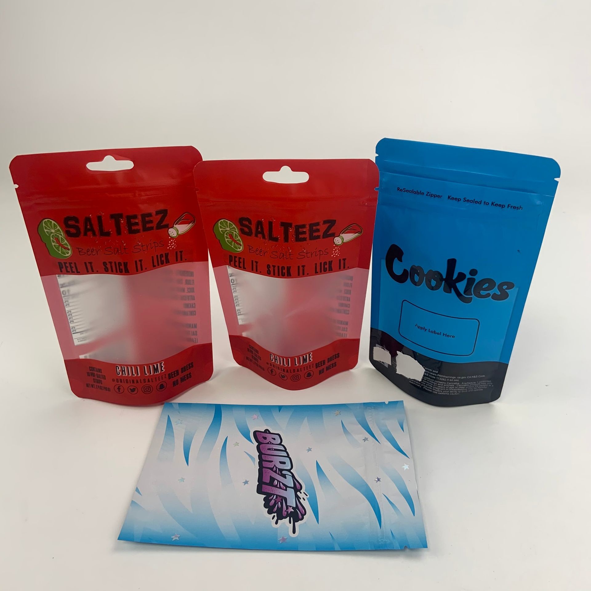 CBD Oil Clear Window Mylar Foil Plastic Packaging Bag Bukti Anak