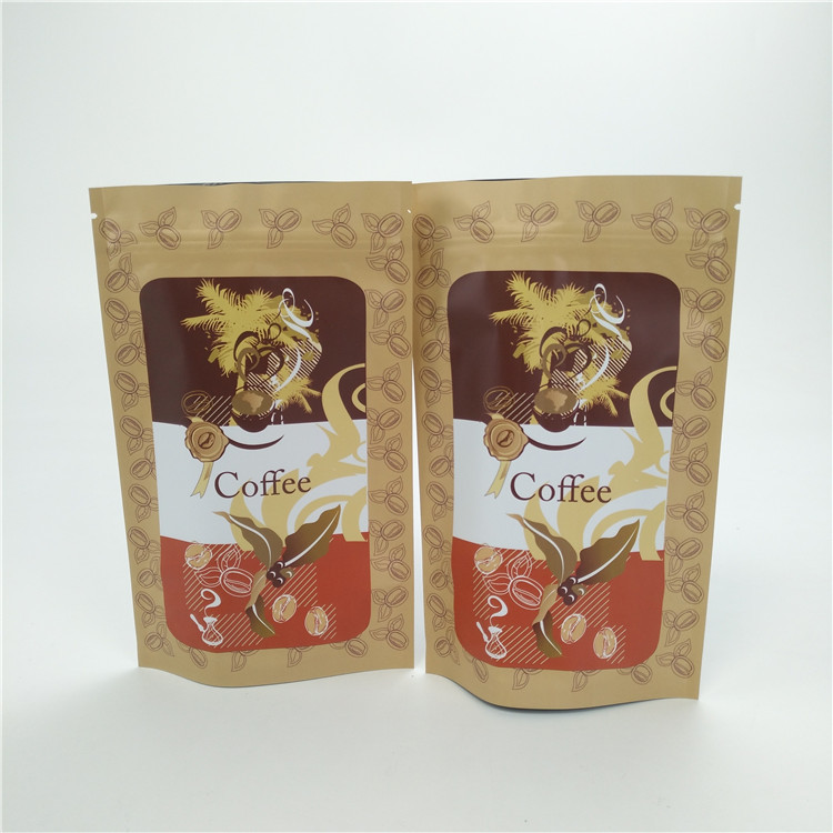 Paket Kertas Kraft Pabrikan Grosir Tas Kopi Tas Ditutup Kembali Dengan Logo