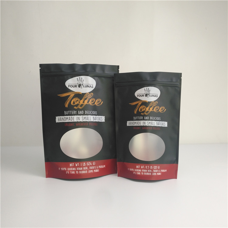 Kemasan Makanan Permen Mylar yang Dapat Dimakan Laminasi Cetak Kustom Dengan Jendela