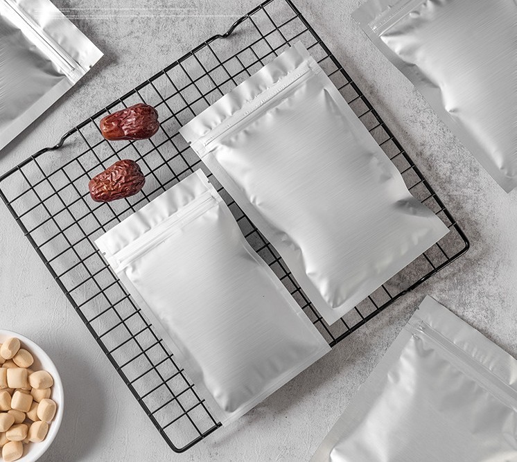 Teh Kecil Ritsleting Foil Mylar Tas Segel Tiga Sisi Bukti Bau Kustom Dicetak