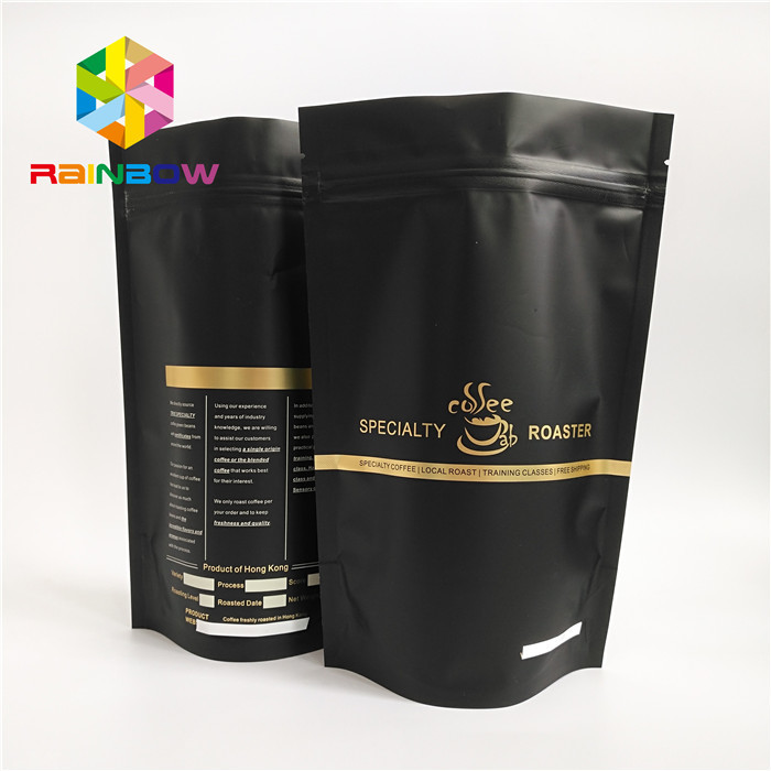 Makanan Beku Kunci Zip Aluminium Foil Stand Up Pouch Frosted Resealable