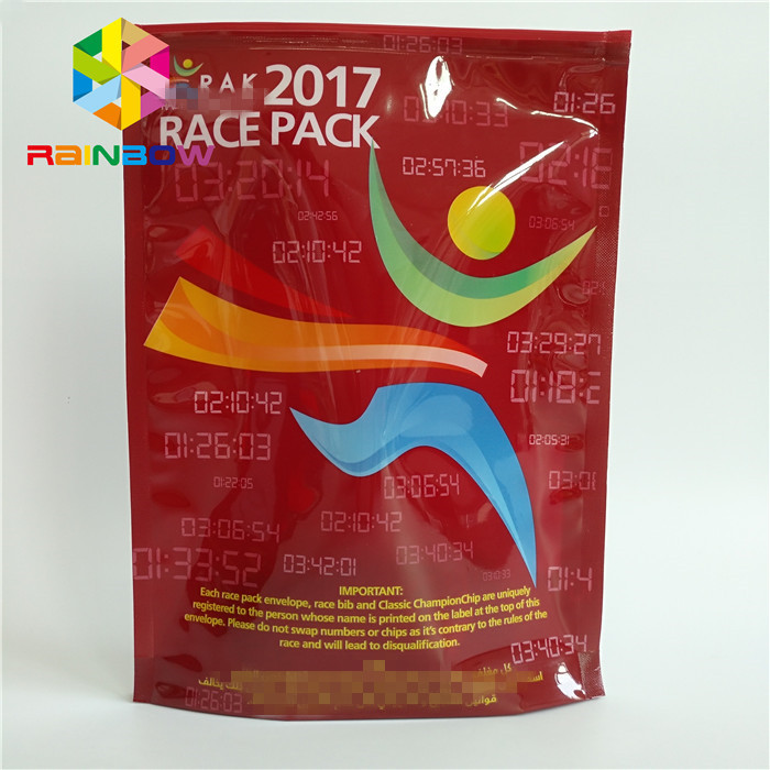 Food Grade Aluminium Foil Plastic Mylar Standy Zipper Pouch Disesuaikan Dicetak