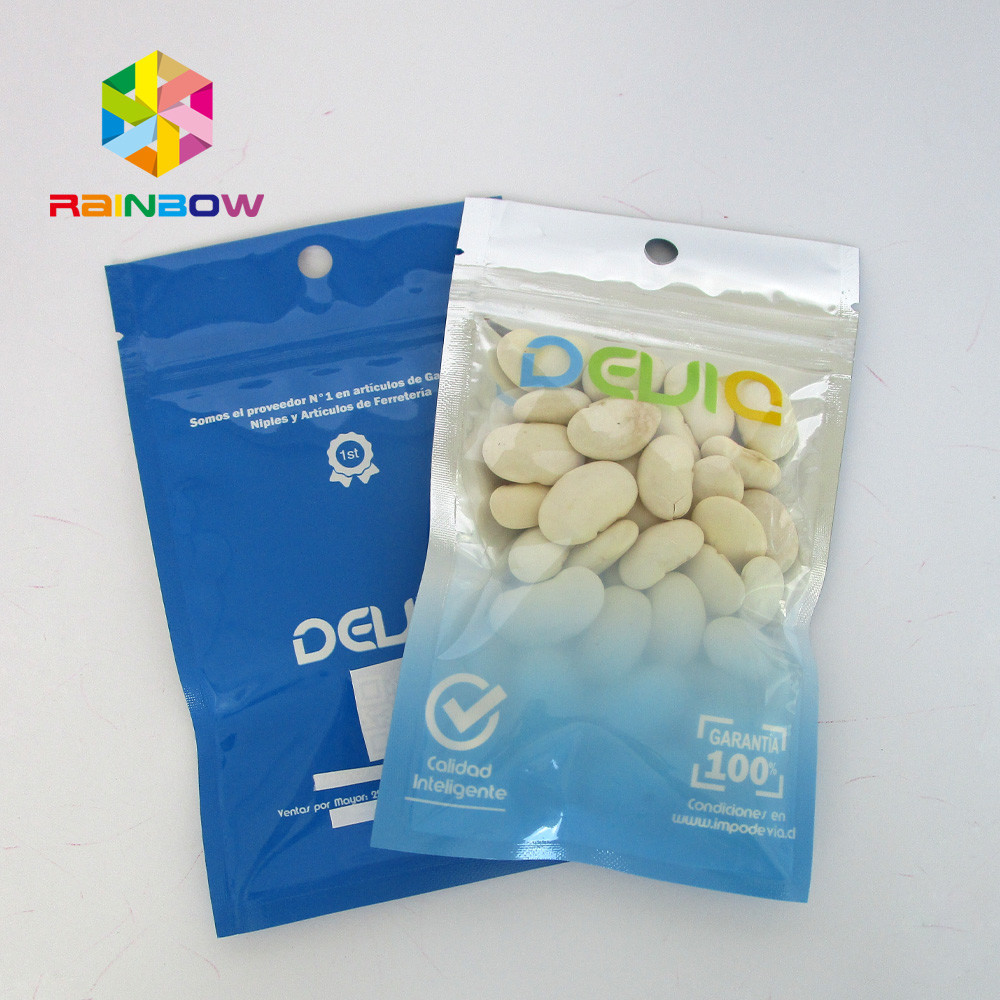 Plastik Bening Tiga Sisi Segel Panas Dicetak Aluminium Foil Pouch 120Mic