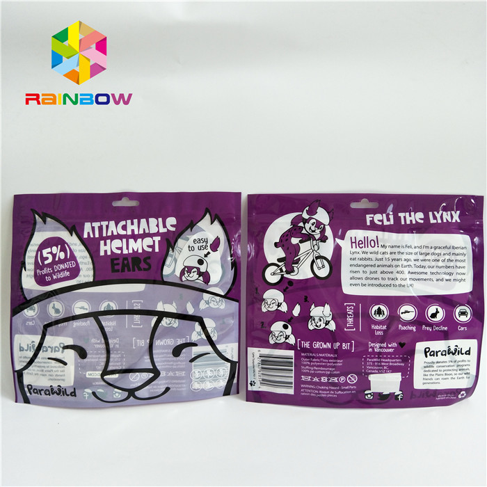 Kemasan Pencetakan Kustom Kecil Tiga Sisi Tertutup Dengan Jendela Depan Yang Jelas