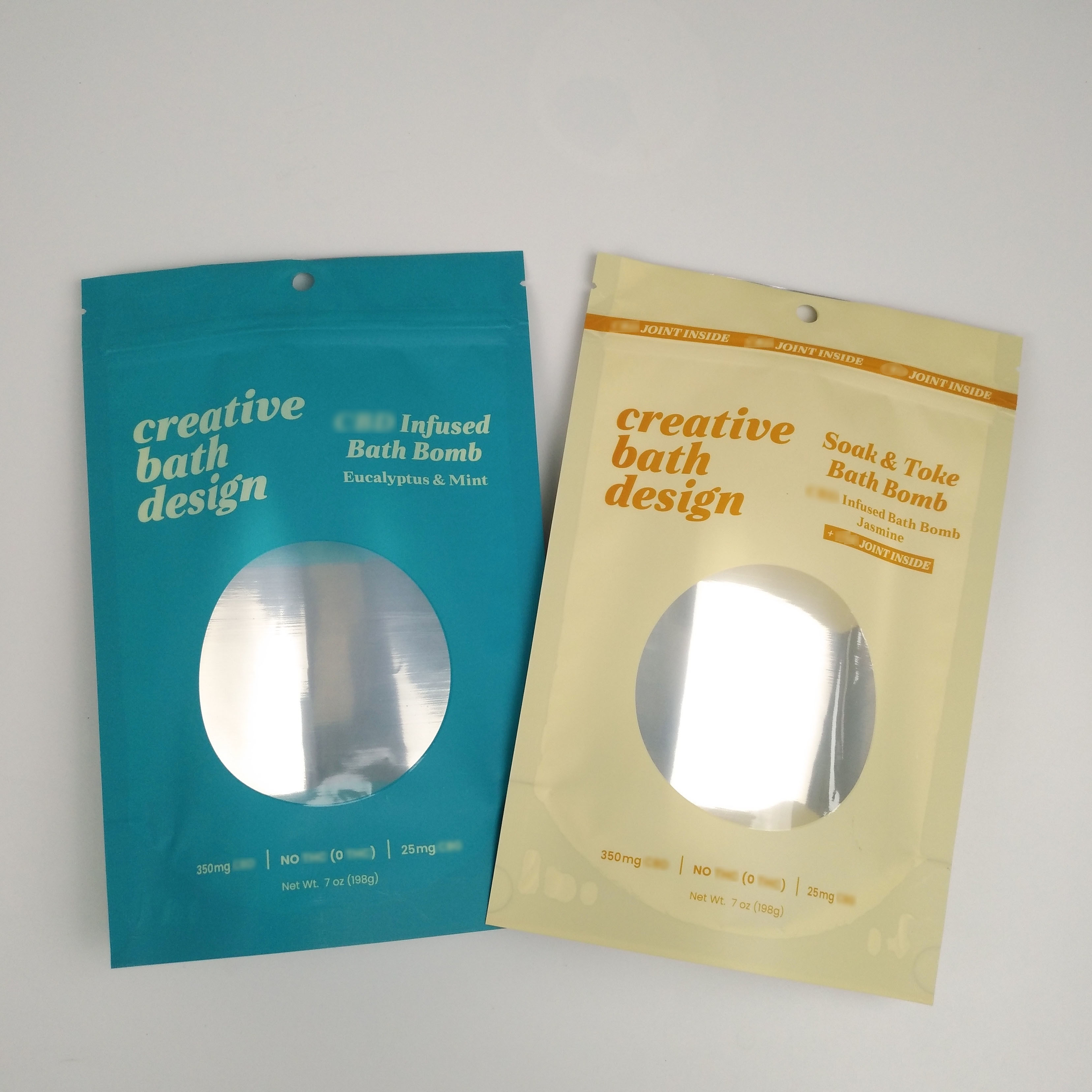 Tas Dengan Jelas Grosir Penyimpanan Makanan Bukti Bau Aluminium Mylar Dapat Ditutup Kembali Tas Foil Stand Up Pouch Dengan Jendela Yang Jelas