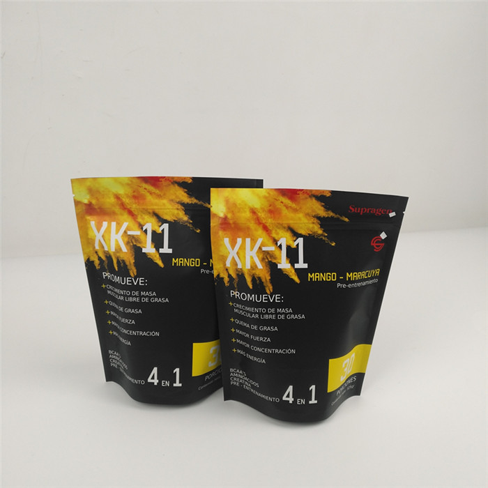 Tas kemasan makanan ritsleting yang dapat ditutup kembali, tas kunci zip kecil berdiri kantong kantong plastik kemasan bubuk kustom