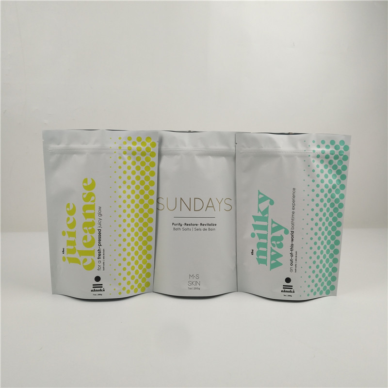 Matte Lamination 400g Aluminium Foil Bags Plastic Bath Salt VMPET