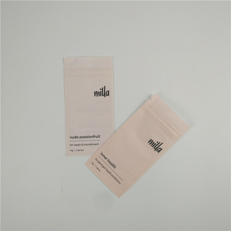 SGS 120mic Sachet Kraft Paper Bags Tas Kemasan Makanan Biodegradable VMPET