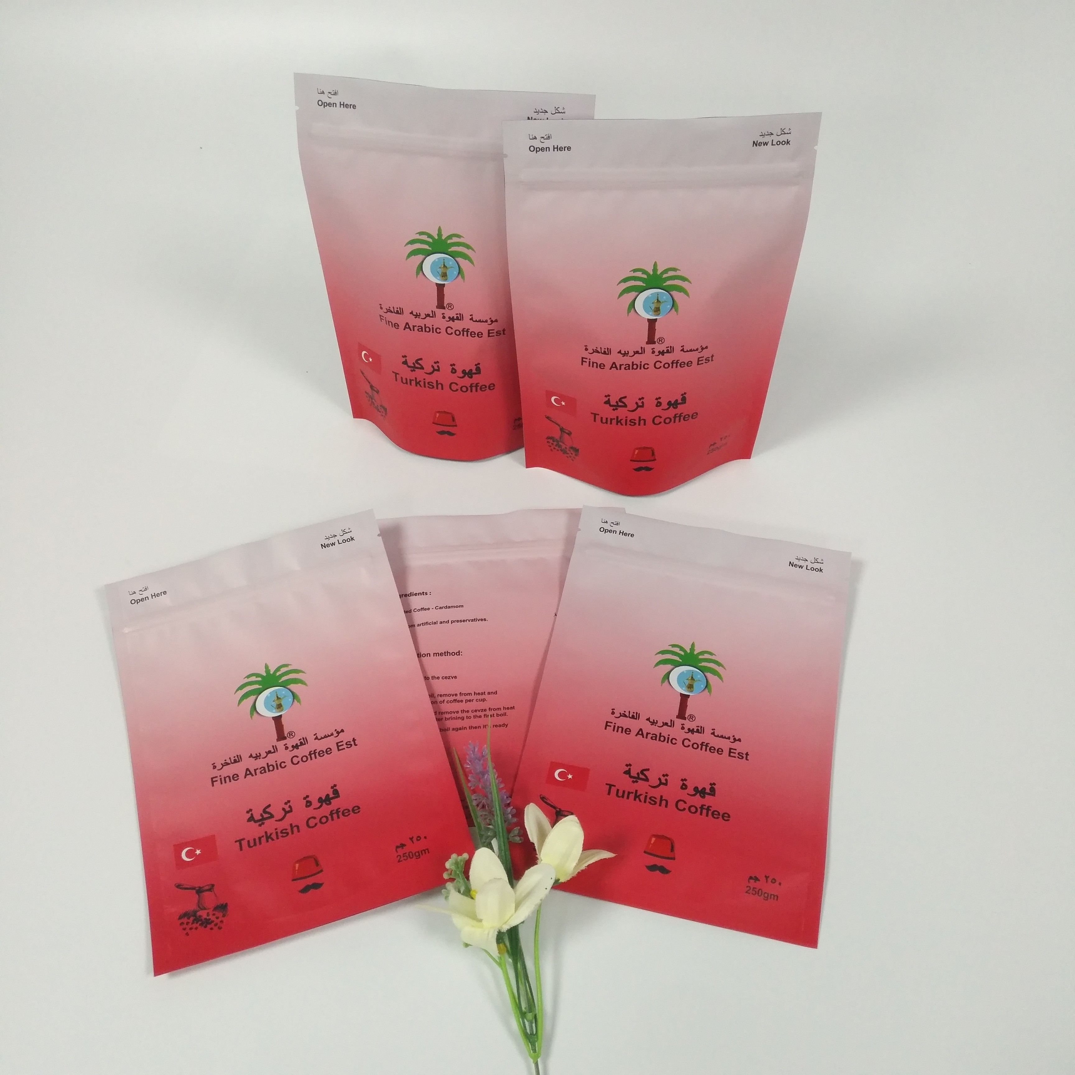 Matte CMYK 150 Micron Snack Bag Packaging Untuk Snack Coffee Powder