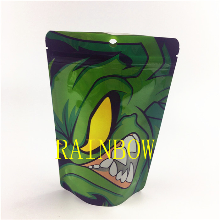 200 pcs MOQ digital printing 7g Pengaman panas segel aluminium foil tas mylar dimakan dengan LOGO kustom