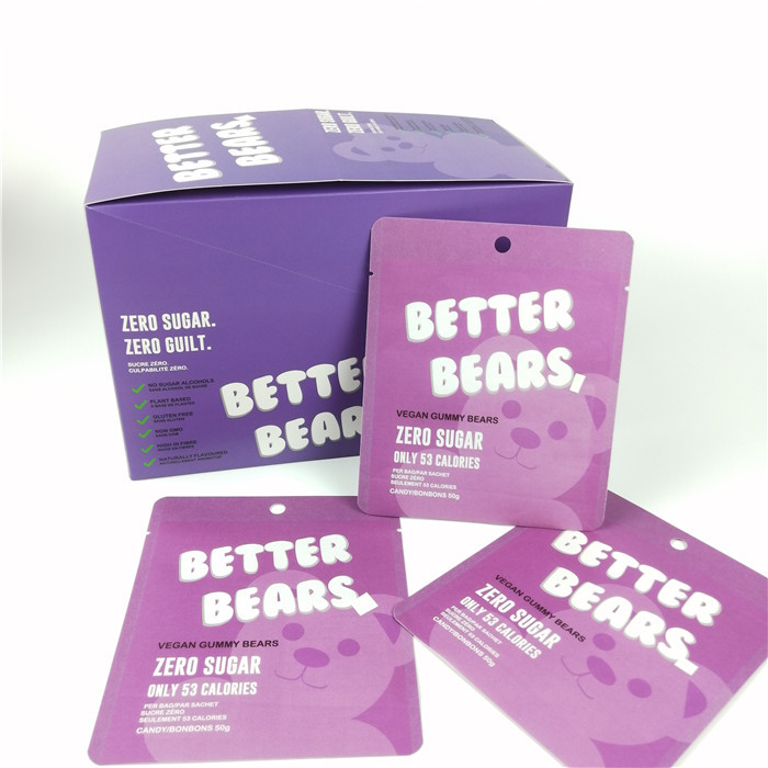 350g Kertas Gummy Cbd Kotak Kemasan Karton embossment cmyk